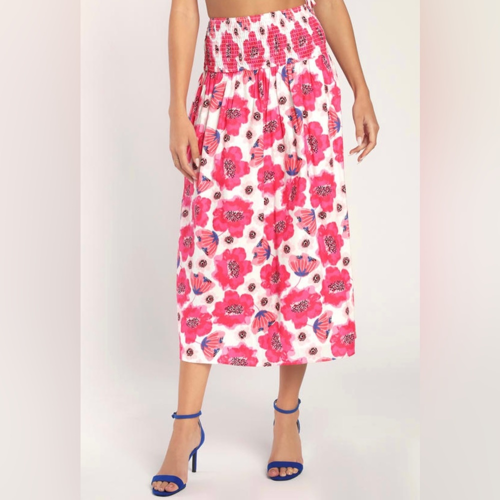Beautiful floral print midi skirt- NEW!